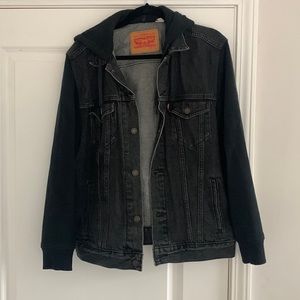 Levi’s black denim hooded jacket